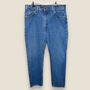 Levi's 505 Orange Tab Jeans Regular Straight Blue Denim 1997 Size 38x32 (36x31)